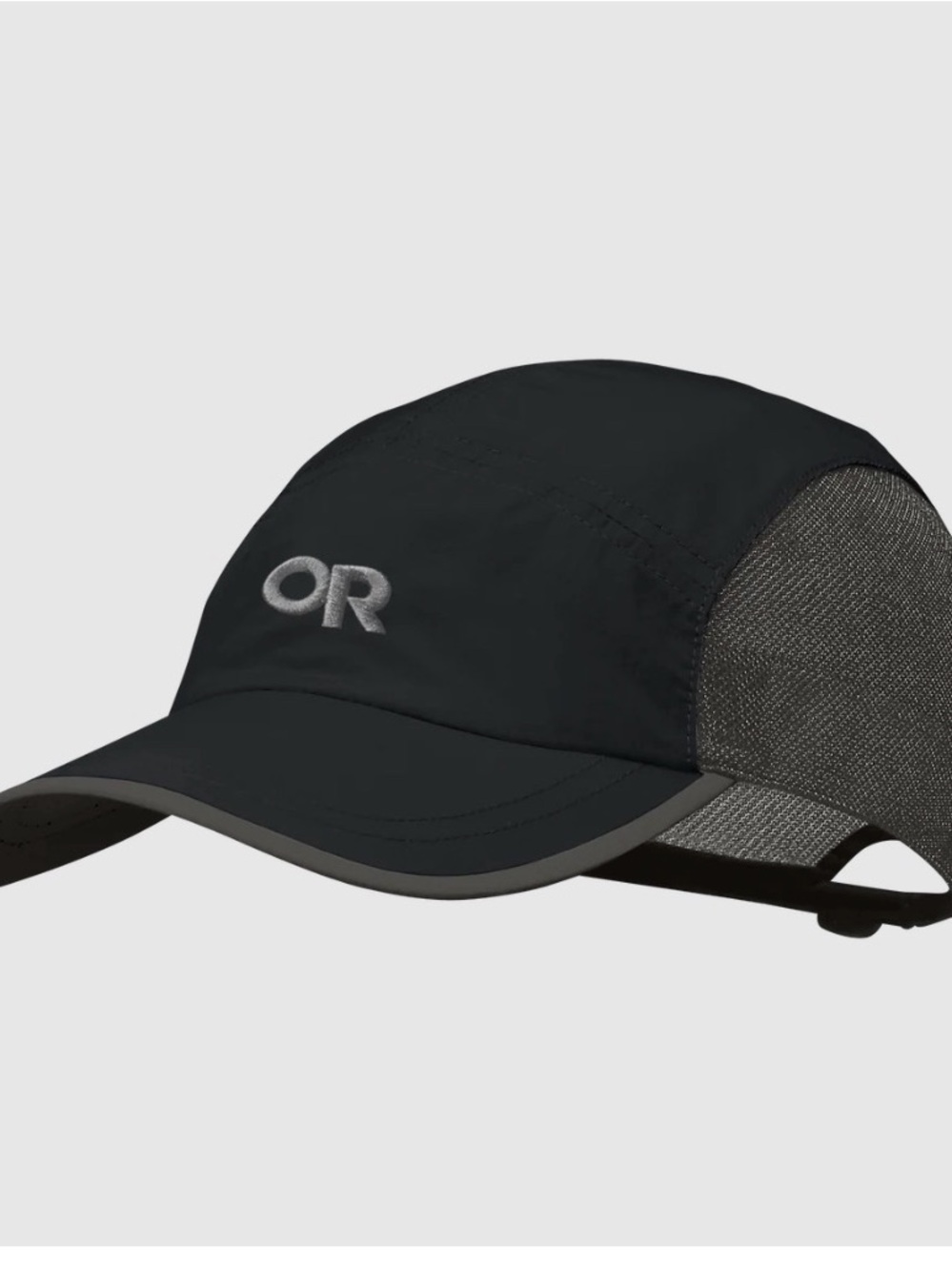 Outdoor Research Black and Gray Trail Running Cap